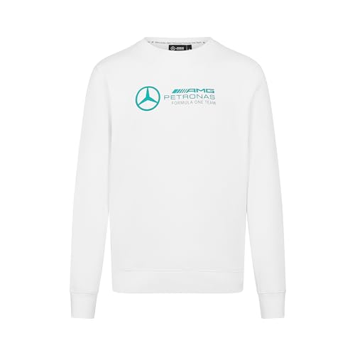 MERCEDES AMG PETRONAS F1 Herren Pullover mit großer 3D-Team-Logo-Ausführung - Weiß - Größe: XL MERCEDES AMG PETRONAS F1 Herren Pullover mit großer 3D-Team-Logo-Ausführung - Weiß - Größe: XL von MERCEDES AMG PETRONAS