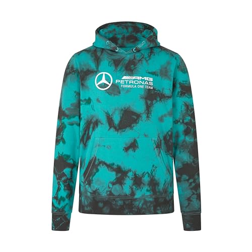 MERCEDES AMG PETRONAS F1 Herren Tie Dye Kapuzenpulli - Mehrfarbig - Größe: L von MERCEDES AMG PETRONAS
