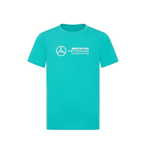 MERCEDES AMG PETRONAS F1 Kinder Großes Logo-T-Shirt - Ultramarinblau - Größe: 164 von Mercedes AMG Petronas