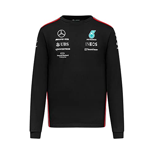 MERCEDES AMG PETRONAS Formula One Team - 2023 Team-Langarm-T-Shirt - Schwarz - Männer - Größe: S von MERCEDES AMG PETRONAS