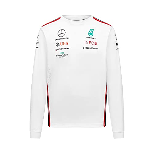 MERCEDES AMG PETRONAS Formula One Team - 2023 Team-Langarm-T-Shirt - Weiß - Männer - Größe: 3XL von MERCEDES AMG PETRONAS