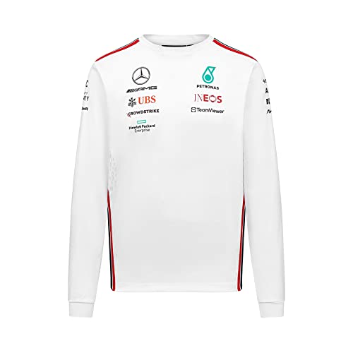 MERCEDES AMG PETRONAS Formula One Team - 2023 Team-Langarm-T-Shirt - Weiß - Männer - Größe: L von MERCEDES AMG PETRONAS