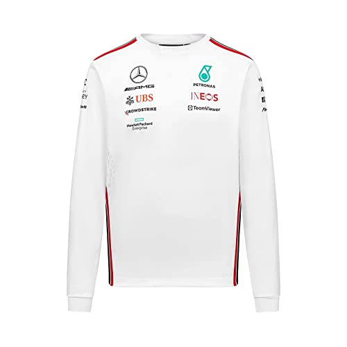 MERCEDES AMG PETRONAS Formula One Team - 2023 Team-Langarm-T-Shirt - Weiß - Männer - Größe: XXL MERCEDES AMG PETRONAS Formula One Team - 2023 Team-Langarm-T-Shirt - Weiß - Männer - Größe: XXL von MERCEDES AMG PETRONAS
