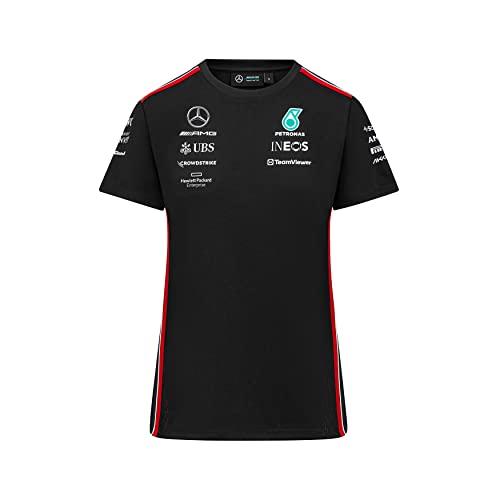MERCEDES AMG PETRONAS Formula One Team - Damen-Team-T-Shirt 2023 - Schwarz - Größe: L von MERCEDES AMG PETRONAS