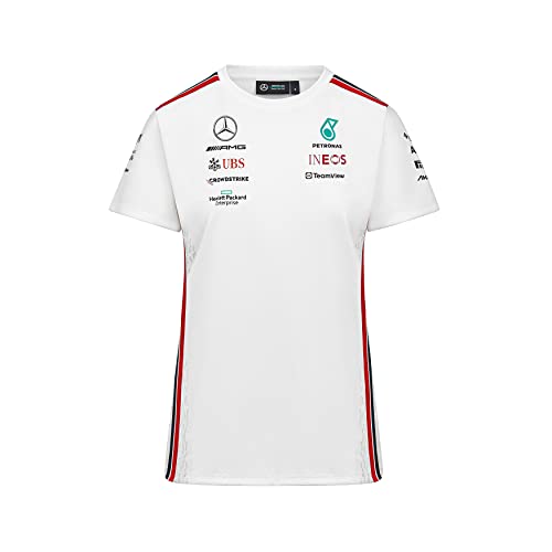 MERCEDES AMG PETRONAS Formula One Team - Damen-Team-T-Shirt 2023 - Weiß - Größe: XL von MERCEDES AMG PETRONAS