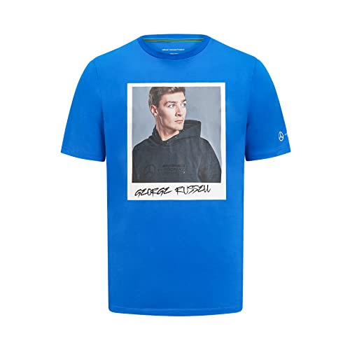 MERCEDES AMG PETRONAS Formula One Team - George Russell-Porträt-T-Shirt - Blau - Männer - Größe: XXL von MERCEDES AMG PETRONAS