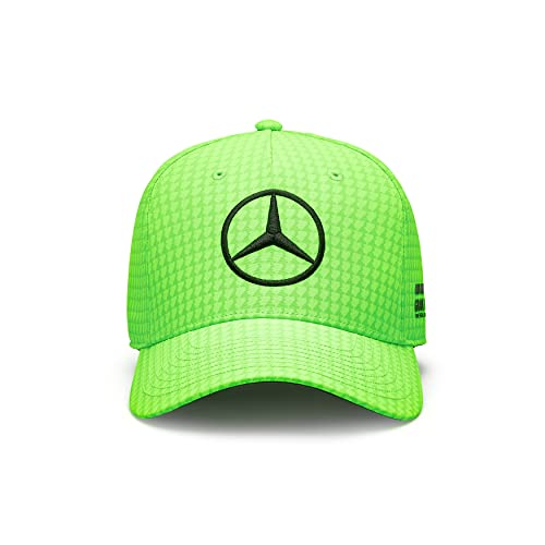 MERCEDES AMG PETRONAS Formula One Team - Kinder 2023 Lewis Hamilton Kappe - Neon Grün - Größe: Einheitsgröße von MERCEDES AMG PETRONAS