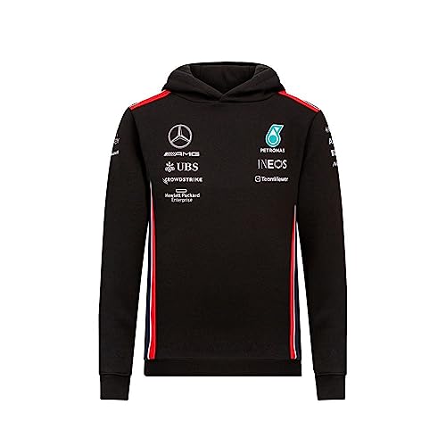 MERCEDES AMG PETRONAS Formula One Team - Kinder 2023 Team-Hoodie - Schwarz - Größe: 11/12 Jahre (152) von Mercedes AMG Petronas