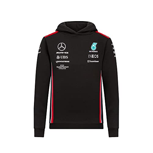 MERCEDES AMG PETRONAS Formula One Team - Kinder 2023 Team-Hoodie - Schwarz - Größe: 5/6 Jahre (116) von Mercedes AMG Petronas