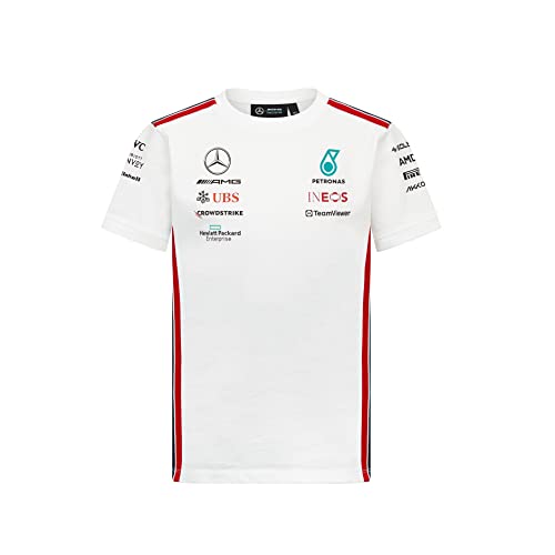 MERCEDES AMG PETRONAS Formula One Team - Kinder 2023 Team-T-Shirt - Weiß - Größe: 11/12 Jahre (152) von MERCEDES AMG PETRONAS