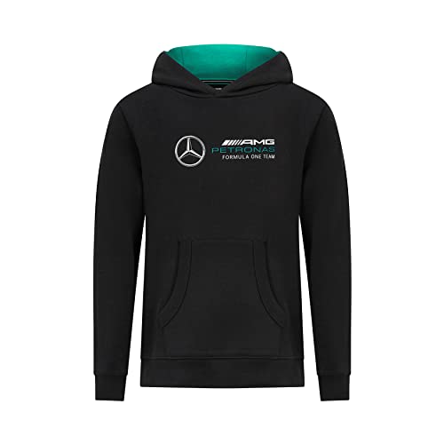 MERCEDES AMG PETRONAS Formula One Team - Kinder-Logo-Hoodie - Schwarz - Größe: 11/12 Jahre (152) von MERCEDES AMG PETRONAS