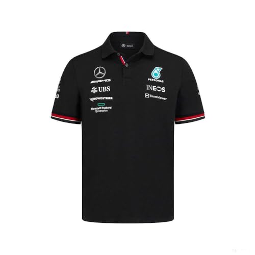 MERCEDES AMG PETRONAS Formula One Team - Offizielle Formel 1 Merchandise Kollektion - 2022 Team Polo - Schwarz - Herren - XS von MERCEDES AMG PETRONAS