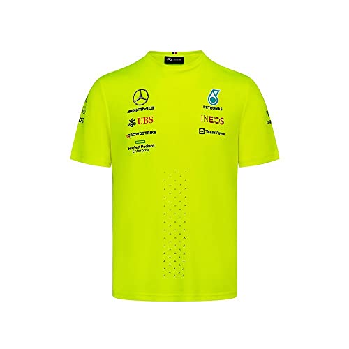 MERCEDES AMG PETRONAS Formula One Team - Offizielle Formel 1 Merchandise Kollektion - 2022 Team Set Up T-Shirt - Gelb - Herren - M von MERCEDES AMG PETRONAS