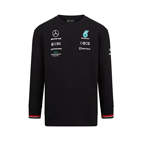 MERCEDES AMG PETRONAS Formula One Team - Offizielle Formel 1 Merchandise Kollektion - 2022 Team Sweatshirt - Schwarz - Herren - M von MERCEDES AMG PETRONAS