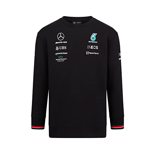 MERCEDES AMG PETRONAS Formula One Team - Offizielle Formel 1 Merchandise Kollektion - 2022 Team Sweatshirt - Schwarz - Herren - S von MERCEDES AMG PETRONAS