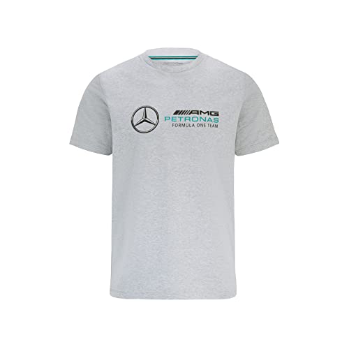 MERCEDES AMG PETRONAS Formula One Team - Offizielle Formel 1 Merchandise Kollektion - Großes Logo-T-Shirt - Grau - Herren - XL von MERCEDES AMG PETRONAS