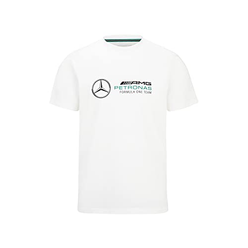 MERCEDES AMG PETRONAS Formula One Team - Offizielle Formel 1 Merchandise Kollektion - Großes Logo-T-Shirt - Weiß - Herren - L von MERCEDES AMG PETRONAS