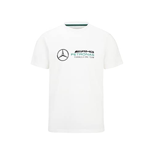 MERCEDES AMG PETRONAS Formula One Team - Offizielle Formel 1 Merchandise Kollektion - Großes Logo-T-Shirt - Weiß - Herren - M von MERCEDES AMG PETRONAS