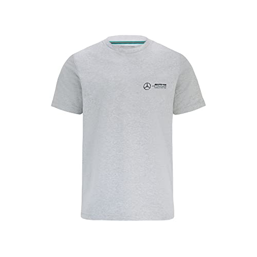 MERCEDES AMG PETRONAS Formula One Team - Offizielle Formel 1 Merchandise Kollektion - Kleines Logo-T-Shirt - Grau - Herren - XL von MERCEDES AMG PETRONAS