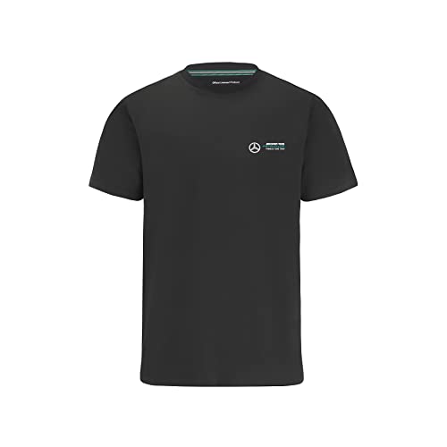 MERCEDES AMG PETRONAS Formula One Team - Offizielle Formel 1 Merchandise Kollektion - Kleines Logo-T-Shirt - Schwarz - Herren - M von MERCEDES AMG PETRONAS