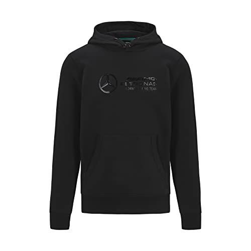 MERCEDES AMG PETRONAS Formula One Team - Offizielle Formel 1 Merchandise Kollektion - Stealth Logo Kapuzenpullover - Schwarz - Herren - L von MERCEDES AMG PETRONAS