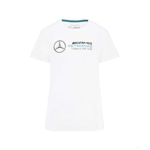 MERCEDES AMG PETRONAS Formula One Team - Offizielle Formel 1 Merchandise Kollektion - T-Shirt mit großem Logo für Damen - Weiß - L von MERCEDES AMG PETRONAS