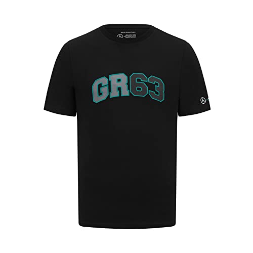 MERCEDES AMG PETRONAS Formula One Team - T-Shirt mit George-Russell-Logo - Schwarz - Männer - Größe: XXL von MERCEDES AMG PETRONAS