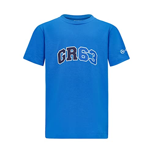 MERCEDES AMG PETRONAS Formula One Team - T-Shirt mit George Russell-Logo für Kinder - Blau - Größe: 5/6 Jahre (116) von MERCEDES AMG PETRONAS