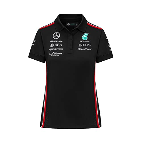 MERCEDES AMG PETRONAS Formula One Team - Team-Poloshirt für Damen 2023 - Schwarz - Größe: L von MERCEDES AMG PETRONAS