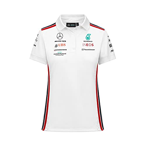 MERCEDES AMG PETRONAS Formula One Team - Team-Poloshirt für Damen 2023 - Weiß - Größe: S von MERCEDES AMG PETRONAS