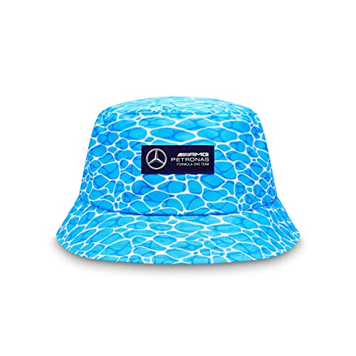 Mercedes AMG Petronas, George Russell 'No Diving' Blue Multi Bucket Hat 2023 One Size Adult Official Merchandise, blau, Einheitsgröße von MERCEDES AMG PETRONAS