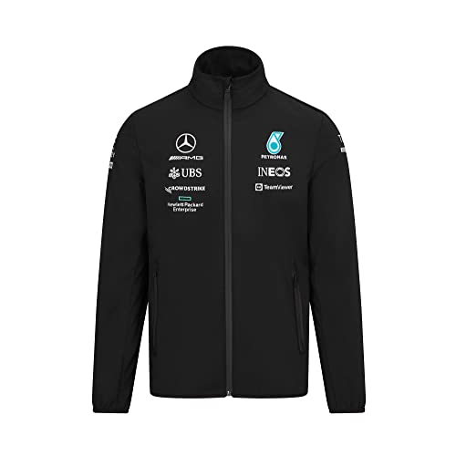 MERCEDES AMG PETRONAS Formula One Team - Offizielle Formel 1 Merchandise Kollektion - 2022 Team Softshell Jacke - Schwarz - Herren - L von MERCEDES AMG PETRONAS