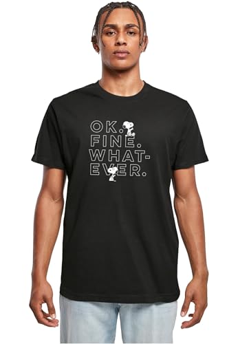 Gs1 Data Protected Company 4068059000002 Herren Mp5000334-peanuts Ok Fine Whatever Round Neck T-Shirt, Schwarz, XXL EU von MERCHCODE