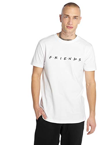 MERCHCODE Herren Friends Logo EMB T-Shirt White L von MERCHCODE