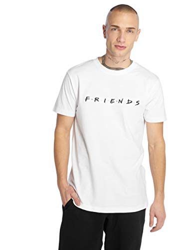 MERCHCODE Herren Friends Logo EMB T-Shirt White XL von MERCHCODE
