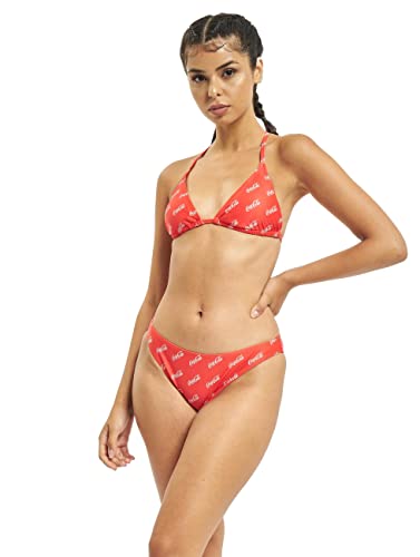 MERCHCODE Damen Ladies Coca Cola Logo AOP Bikini M red von MERCHCODE