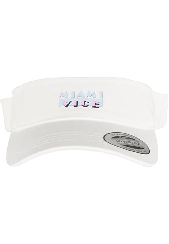 Merchcode Unisex MC757-Miami Vice Logo Visor Cap Baseballkappe, White, one Size von MERCHCODE