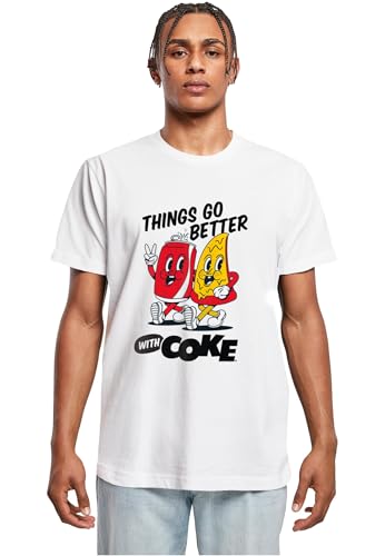 Merchcode Herren Mc1061-things Go Better with Coke T-Shirt, Weiß, L EU von MERCHCODE