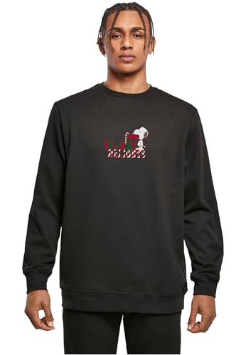 Merchcode Herren Mp0004885-peanuts Holiday Delight Basic Crewneck T-Shirt, Schwarz, S EU von MERCHCODE