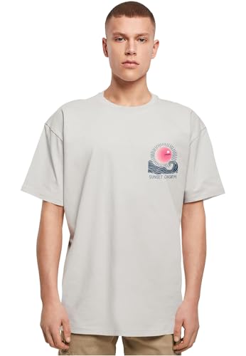 Merchcode Men's MP0008528-Sunset Charm Oversized T-Shirt, lightasphalt, L von MERCHCODE