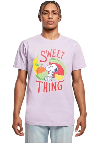 Merchcode Men's MP5000261-Peanuts-Sweet Thing Round Neck T-Shirt, Lilac, M von MERCHCODE