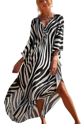 MERCIY Damen Strandkleid Strandponcho Oversize Bikini Cover Up Sommer Strandkleid Bikini Tunika Cover Up,Strandurlaub Wandern von MERCIY