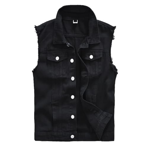 MERCIY Herren Beiläufiger Denim Weste Jacke Klassische ärmel Dünne Jacken MERCIY Herren Beiläufiger Denim Weste Jacke Klassische ärmel Dünne Jacken von MERCIY
