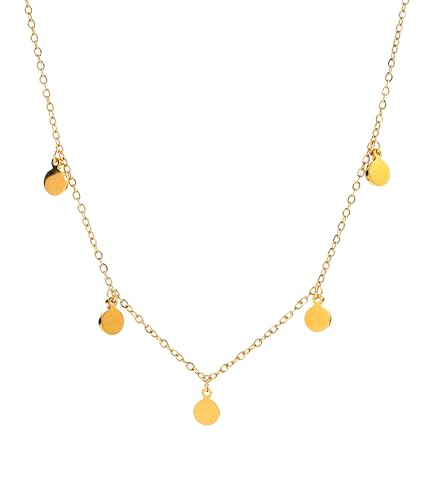 MERCY´S JEWELRY Liora Kette Damen – Minimalistische Halskette mit rundem Coin Anhänger – vergoldet & wasserfest MERCY´S JEWELRY Liora Kette Damen – Minimalistische Halskette mit rundem Coin Anhänger – vergoldet & wasserfest von MERCY´S JEWELRY