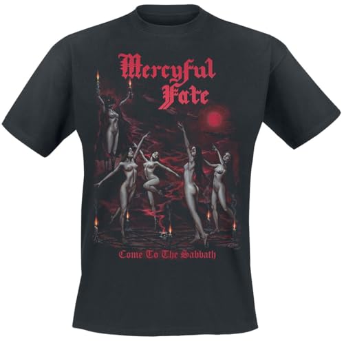 MERCYFUL FATE Come to The Sabbath Männer T-Shirt schwarz S 100% Baumwolle Band-Merch, Bands von MERCYFUL FATE