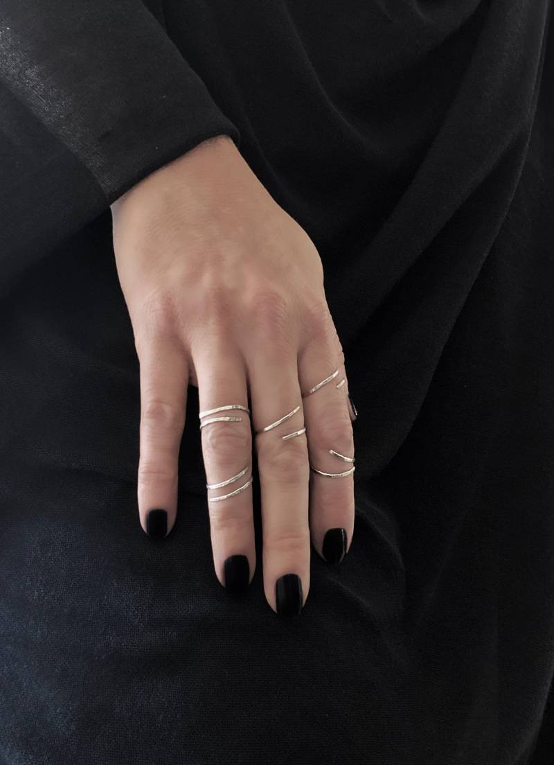 Set Von 5 Sterling Silber Ringen von MERCeJewelry