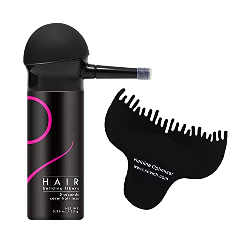Generic Dünnes Haarvolumen-Puder, Haarfaser-Applikator, sofortiger Haar-Concealer, schweißfester Haarlinien-Schatten-Verdickungs-Spray-Applikator für Unisex, Schwarz von MERIGLARE