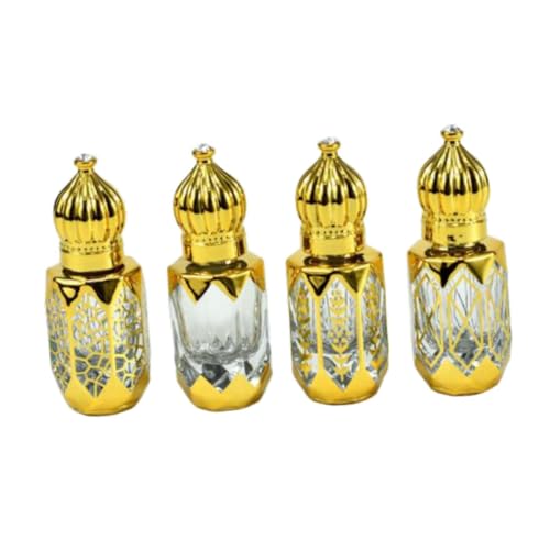 MERIGLARE -Flaschen aus Glas, Vorratsbehälter für Spenderflaschen, nachfüllbare Parfüm-Rollerflaschen für Kosmetikzubehör für Frauen, 4 Stück 6.8 X 2.5 Cm von MERIGLARE