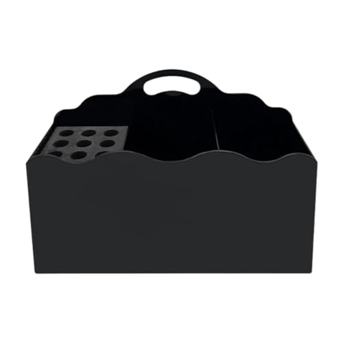 MERIGLARE Haarwerkzeug Organizer Schere Halter Rack bequemes Gebrauch Haarschneidebereich Schere Halter Block für Pinsel, Schwarz von MERIGLARE