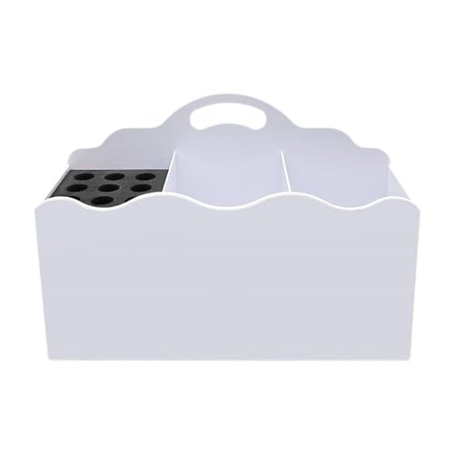 MERIGLARE Haarwerkzeug Organizer Schere Halter Rack bequemes Gebrauch Haarschneidebereich Schere Halter Block für Pinsel, Weiß von MERIGLARE